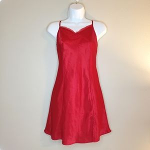 Apt. 9 Intimates Red Lace Camisole Lingerie Nightgown Sleepwear